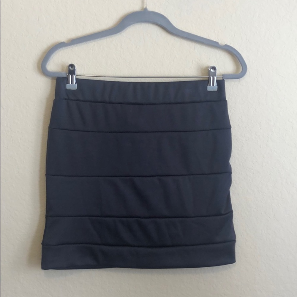 Gray Pencil Mini-Skirt